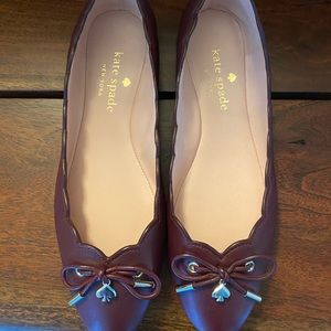 Kate Spade burgundy flats